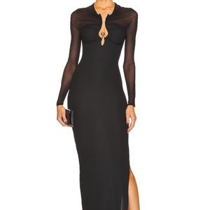 Polar Orbit Shawl Column Dress